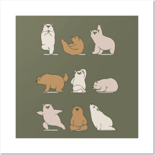 Bear Yoga Posters and Art